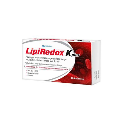 LIPIREDOX K plus 30 kapsułek, na cholesterol