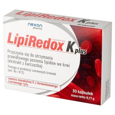LipiRedox K plus - na poziom cholesterolu 30kaps.