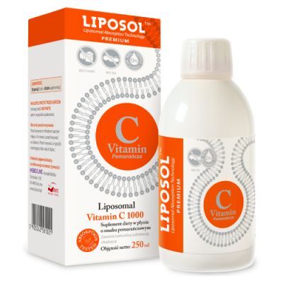LIPOSOL 1000 Liposomlna witamina C ( Buforowana) smak pomarańczowy 250 ml