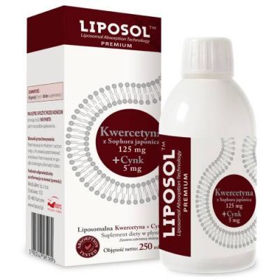 Liposol Liposomalna Kwercetyna 125 mg + Cynk 5 mg, 250 ml