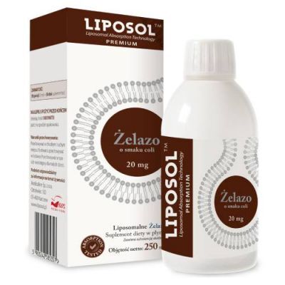 Liposol Liposomalne Żelazo 20 mg, smak Coli, 250 ml