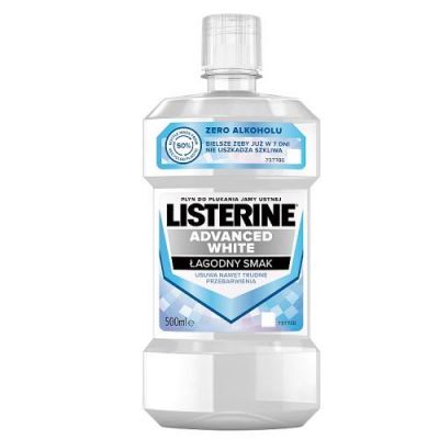 LISTERINE Advanced White Płyn do płukania jamy ustnej łagodny smak, 500 ml