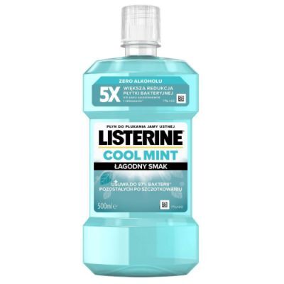LISTERINE Cool Mint Płyn do płukania jamy ustnej łagodny smak, 500 ml