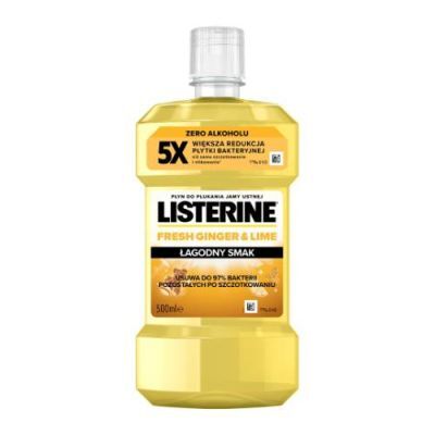 LISTERINE Ginger & Lime Łagodny smak Płyn do płukania jamy ustnej, 500ml