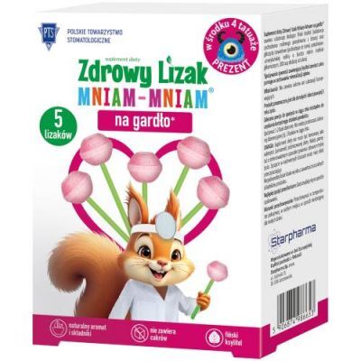 Lizak MNIAM-MNIAM Na Gardło 5 sztuk