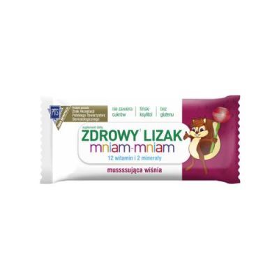 Lizak MNIAM-MNIAM o smaku mussssująca wiśnia 1 sztuka