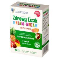 Lizak MNIAM-MNIAM Odpornościowy z naklejką (różne smaki w zestawie) 7 sztuk