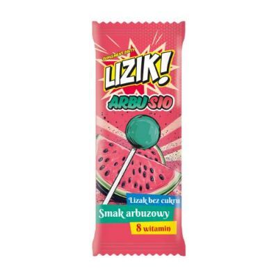 LIZIK! Arbusio Lizak bez cukru o smaku arbuzowym, 1 szt