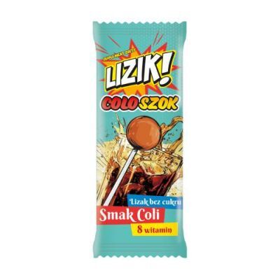 LIZIK! Coloszok Lizak bez cukru o smaku coli, 1 szt.