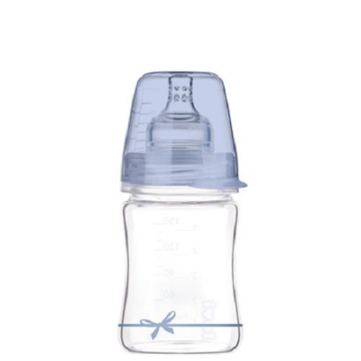LOVI DIAMOND GLASS Butelka niemowlęca szklana 150ml 74/104 Baby Shower boy