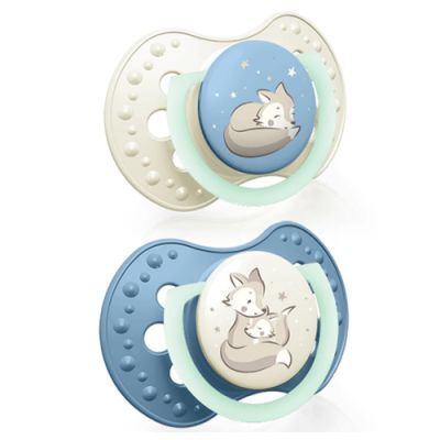 Lovi Night&Day Boy Smoczek silikonowy dynamiczny 0-6 m, 2 szt.