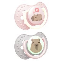 Lovi Smoczek silikonowy dynamiczny 6-18m CapiChill Girl, 2 szt.