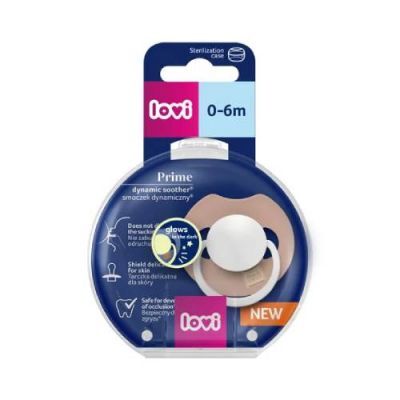 Lovi Smoczek silikonowy dynamiczny Prime ​0-6 m Blush Glow 34/436, 1 szt.