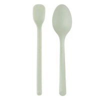 Lovi Zestaw pierwsza łyżeczka + łyżka stołowa dla niemowląt do nauki jedzenia Pistachio, 2 szt.