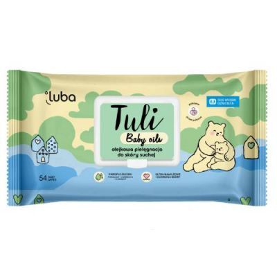 Luba Tuli Baby Oils Chusteczki nawilżające z olejami roślinnymi, 54 szt.