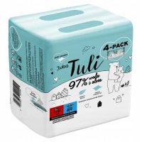 Luba Tuli Chusteczki nawilżane dla dzieci i niemowląt 97% woda i aloes, 4x 60 szt.