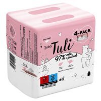 Luba Tuli Chusteczki nawilżane dla dzieci i niemowląt 97% woda i pantenol, 4x 60 szt.