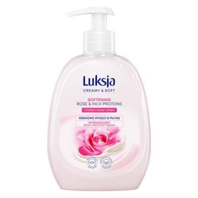 LUKSJA Creamy & Soft Kremowe mydło w płynie Róża i Proteiny mleka, 500ml