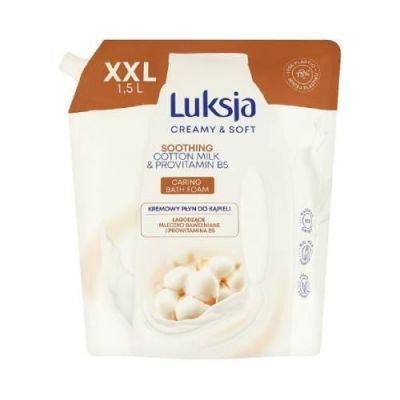 LUKSJA Creamy & Soft Płyn do kąpieli Mleczko bawełniane i prowitamina B5, 1500ml (zapas)