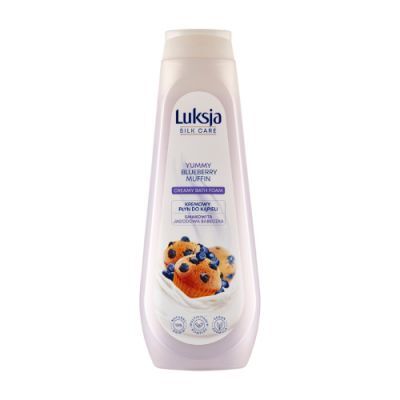 LUKSJA Silk Care Płyn do kąpieli Smakowita Jagodowa Babeczka, 900ml