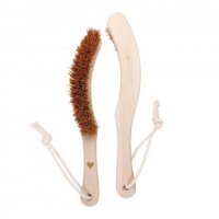 LULLALOVE Ostra szczotka na rączce do ciała, kokos