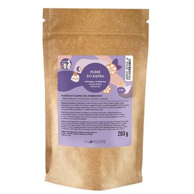 LULLALOVE Puder do kąpieli na dobranoc, 250 g
