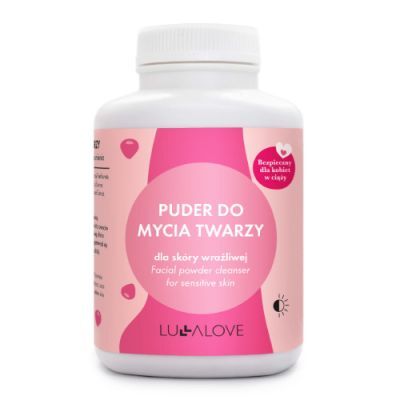 LULLALOVE Puder do mycia twarzy - malinowy, 75g