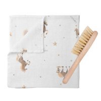 Lullalove Szczotka na ciemieniuchę z myjką 40x40 cm