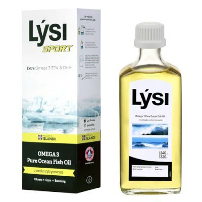Lysi Sport Omega 3 Pure Ocean Fish Oil o smaku cytrynowym, 240 ml