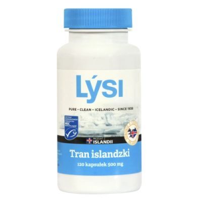 Lysi Tran islandzki 500 mg, 120 kaps.