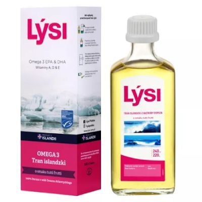 Lysi Tran islandzki tutti frutti, 240 ml
