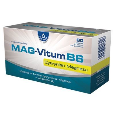 MAG-VITUM B6 Cytrynian magnezu 60 tabletek