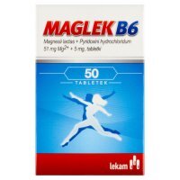 MAGLEK B6 50 tabletek, magnez i witamina B6