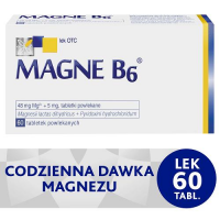 MAGNE B6 60 tabletek, na niedobory magnezu