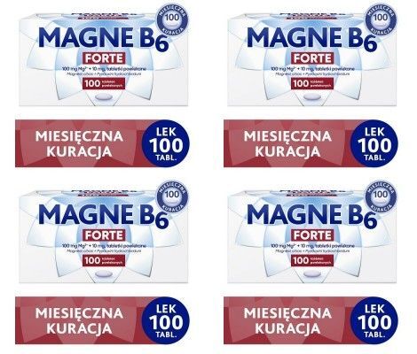 MAGNE B6 FORTE 100 tabletek x 4 opakowania