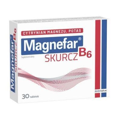 Magnefar B6 Skurcz, 30tabl. KRÓTKA DATA 31.05.2026
