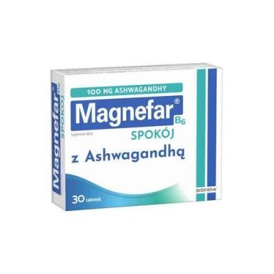 Magnefar B6 Spokój z Ashwagandhą, 30tab. KRÓTKA DATA 31.05.2026
