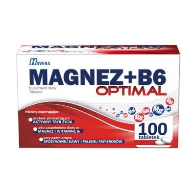 MAGNEZ + B6 OPTIMAL 100 tabletek wspomaga układ nerwowy