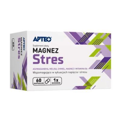 Magnez Stres APTEO, 60 kapsułek KRÓTKA DATA 31.08.2026