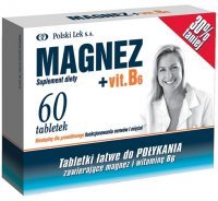 MAGNEZ + VIT. B6 60 tabletek POLSKI LEK, zmęczenie, stres