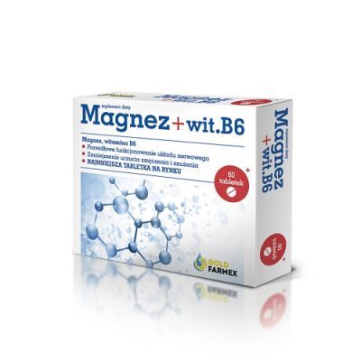 MAGNEZ + WITAMINA B6 60 tabletek  GOLDFARMEX