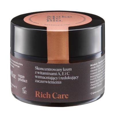Make Me Bio Rich Care Skoncentrowany krem z witaminami A, E i C wzmacniający i redukujący zaczerwienienia, 50 ml
