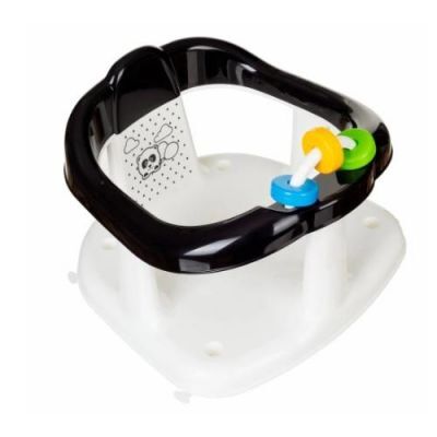 MALTEX Krzesełko do kąpieli PANDA z zabawkami, biało-czarne