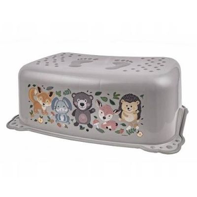 MALTEX Podnóżek antypoślizgowy Leśna Ferajna Misiu szary