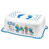 MALTEX Podnóżek z gumkami antypoślizgowymi SMERFY, biały