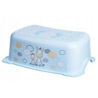 MALTEX Podnóżek z gumkami antypoślizgowymi Zebra, jasny niebieski