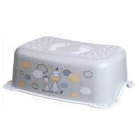 MALTEX Podnóżek z gumkami antypoślizgowymi Zebra, szary