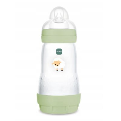 MAM Baby Perfect Start Butelka do karmienia antykolkowa zielona 2m+, 260 ml