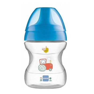 MAM Learn to drink kubek niekapek niebieski 6m+, 190 ml