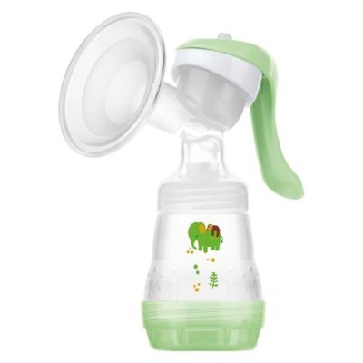 MAM MANUAL BREAST PUMP laktator ręczny 1 sztuka+ MAM butelka 130 ml + smoczek  2-6 miesiąca